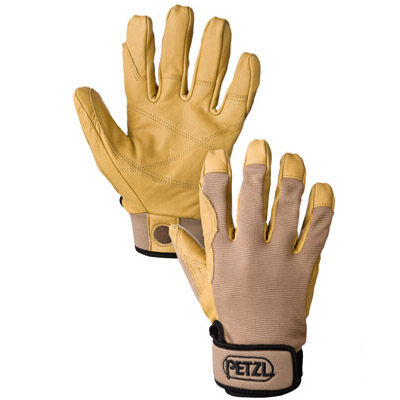 Access Techniques Petzl Cordex Belay Glove -Tan - X-Small, small, medium, large and Xlarge